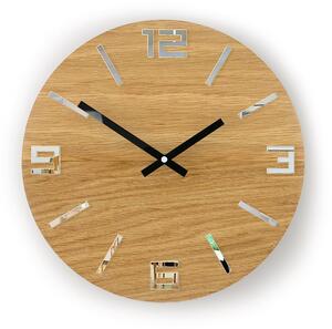 ModernClock Nástenné hodiny Arabic hnedo-zrkadlové