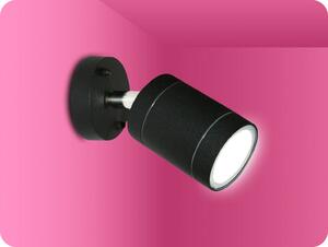 ACA Lighting Nástenné náklopné svietidlo na GU10 žiarovku, IP54, čierne [HI7033ABMS]