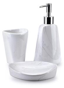 DekorStyle Súprava kúpeľňových doplnkov Odette Marble biela