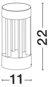 Vonkajšie LED lampa Devora B 11 tmavo sivé – Sivá