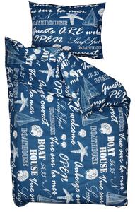 Bavlnené obliečky Boathouse modré Rozmer obliečky: 70x90 cm | 140x220 cm