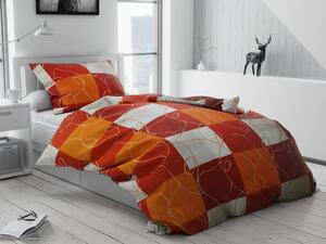 Bavlnené obliečky Šach oranžový Rozmer obliečky: 70x90 cm | 140x220 cm