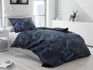 Bavlnené obliečky Kométa tmavomodré