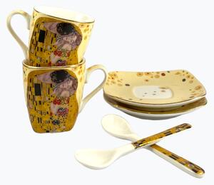 Espresso šálky s lyžičkou Gustav Klimt