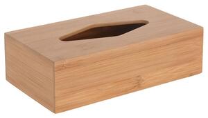 DekorStyle Bambusová krabička na obrúsky 24,5x7,5 cm hnedá