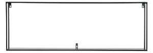 Čierna Kovová nástenná polica Meert – XL 35 × 70 × 20 cm WOOOD