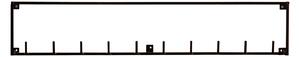 WOOOD Kovový vešiak Meert – 10 háčků 16 × 82,8 × 3,5 cm