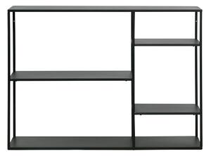 Čierna Kovový regál June 87,5 × 120 × 35 cm WOOOD