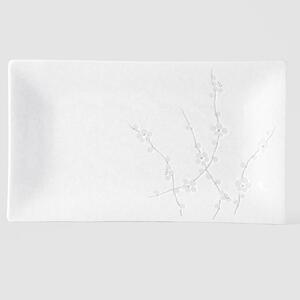 MADE IN JAPAN Obdĺžnikový tanier White Blossom 33 × 19 cm 33 × 19 cm