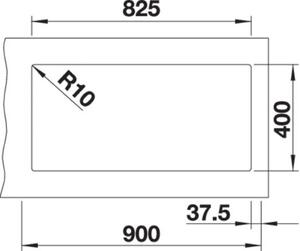 BLANCO SUBLINE 480/320 U InFino SILGRANIT antracit drez vľavo bez tiahla 523584