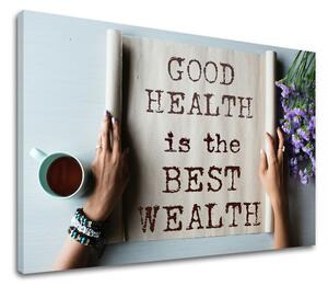 Motivačný obraz na stenu Good health (obrazy s textom)
