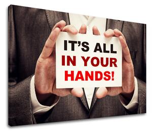 Motivačný obraz na stenu Its all in your hands_001 (obrazy s textom)