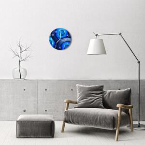 Sklenené hodiny okrúhle Abstraktné kruhy fi 30 cm