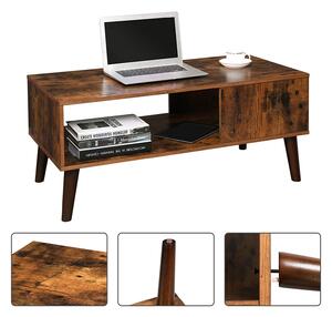 Hnedý Drevený konferenčný stolík 45 × 100 × 50 cm VASAGLE
