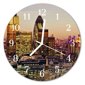 Sklenené hodiny okrúhle Londýn fi 30 cm