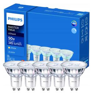 5x LED žiarovka Philips GU10 - 4,7 W - 345lm - 2700K