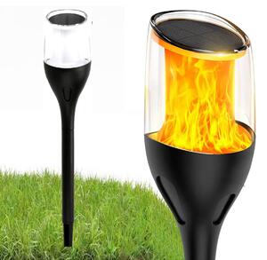 BERGE LED vonkajšia solárna lampa pochodeň - 65cm