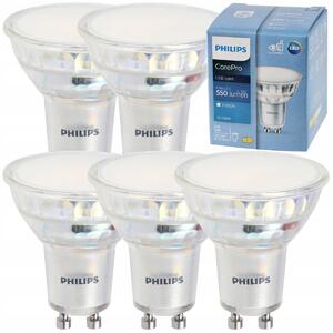 PHILIPS SADA 5x žiarovka GU10 4,9-50W 550lm 3000k CorePro