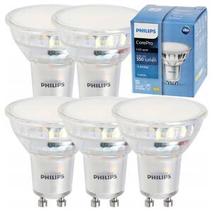 SADA 5x žiarovka Philips GU10 4,9W 550lm 112lm/W 6500K EyeComfort CorePro