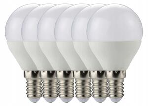 BERGE SADA 6x LED žiarovka E14 G45 3W guľová 270lm - studená biela