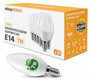 BERGE SADA 10x LED žiarovka E14 7W 600lm - neutrálna biela