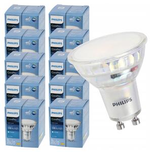 SADA 10x GU10 LED žiarovka PHILIPS 4,9W 550lm - teplá biela