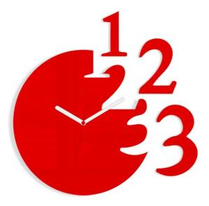 ModernClock Nástenné hodiny Numero červené