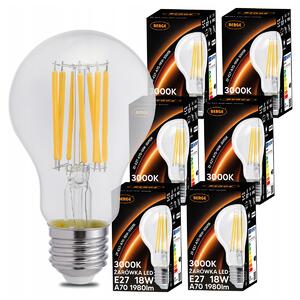 BERGE SADA 6x LED žiarovka E27 18W 1980lm 3000K - tepla biela