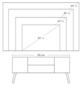 Televízny stolík 49,5 × 110 × 40 cm VASAGLE