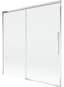 Mexen Rox rozťahovacia vaňová zástena s 2 krídlami 160 x 150 cm, transparentná, chróm - 8C9-160-001-01-00
