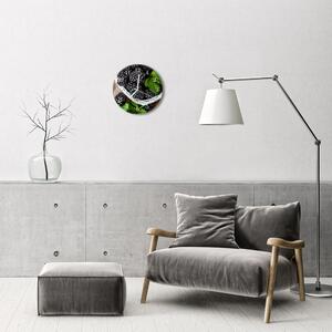 Nástenné sklenené hodiny Černice fi 30 cm