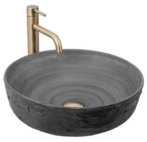 Rea Babilon Silver, umývadlo na dosku 420x420x130 mm, šedá, REA-U5417