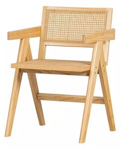Ratanová jedálenská stolička Gunn 80 × 54 × 54 cm WOOOD