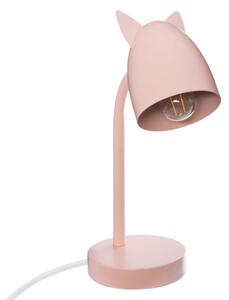 DekorStyle Stolná lampa Leren ružová