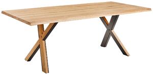JEDÁLENSKÝ STÔL, divoký dub, čierna, farba duba, 200/100/76 cm Linea Natura - Obývacie zostavy