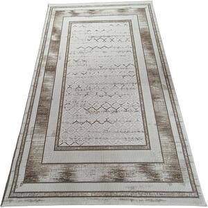 HU Béžový moderný koberec Glamour 31352-Vizion Rozmer: 60x110 cm