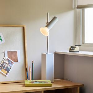 Sada stolových lamp, svetlosivá, výška 60 cm, železo/sklo, Hliník / sivá / zinok, Obývacia izba / jedáleň, kov, Moderný