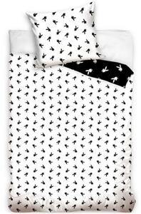 Bavlnené posteľné obliečky Playboy - motív Black & White - 100% bavlna - 70x90 cm + 140x200 cm