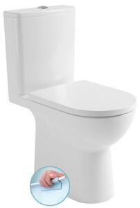 Aqualine Aqualine, TALAMO WC kombi WC, Rimless, spodný/zadný odpad, biela, PB107WR