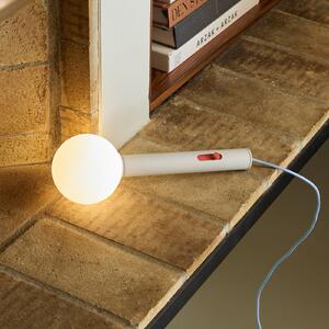 LED nástenné svetlo Talk, svetlosivá/modrá, dĺžka 30 cm, železo/sklo, Hliník / sivá / zinok, Obývacia izba / jedáleň, kov, Moderný
