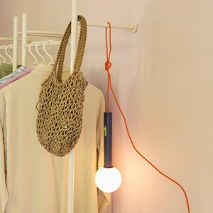 LED nástenné svetlo Talk, modrá/oranžová, dĺžka 30 cm, železo/sklo, Modrá, Obývacia izba / jedáleň, kov, Moderný