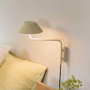 LED nástenné svetlo COVER, piesková farba, výstupok 30 cm, kov, Krémová / jantárovo žltá, Obývacia izba / jedáleň, kov, Moderný, Nástenné svietidlo