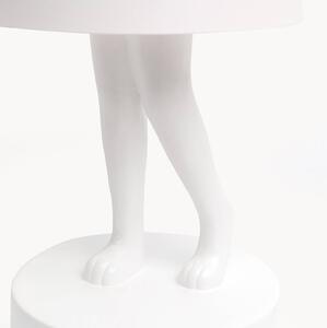 Kare LED stolná lampa na batérie Animal Rabbit, biela, IP54, 29 cm, Biela / opálová, Obývacia izba / jedáleň, Plast, Dizajn, Stolová lampa