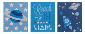 Detské obrázky v súprave 3 ks 16x20 cm Reach for the Stars – Premier Housewares