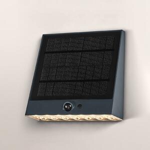 OSRAM solárne nástenné svetlo ENDURA STYLE FIN, sivá, senzor, IP54, Hliník / sivá / zinok, Plast, Moderný, Nástenné svietidlo
