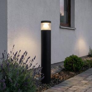 Lucande LED stĺpikové svietidlo Darja, antracitová farba, kov, 100 cm, IP54, Hliník / sivá / zinok, Hliník, Moderný, Osvetlenie príjazdovej cesty