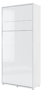 Mirjan24 Sklápacia posteľ BC-03 90x200 Bed-Concept, Farby: biela + biely lesk, Rozmer postele: 90x200, LED svetlo s USB: bez LED svetla s USB, Vnútorné osvetlenie pod policami: bez osvetlenia políc 5902928409536
