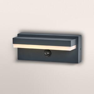 OSRAM nástenné svetlo ENDURA STYLE ROBUST, senzor, tmavošedá IP54, Hliník / sivá / zinok, Hliník, Moderný, Nástenné svietidlo