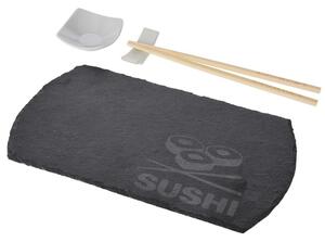 DekorStyle Servírovacia súprava na sushi sivá 4-dielna