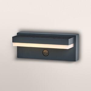 OSRAM solarna lampa ENDURA STYLE ROBUST sivá, senzor IP54 USB, Hliník / sivá / zinok, Hliník, Moderný, Nástenné svietidlo